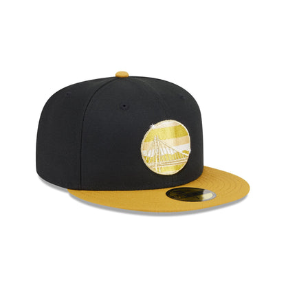 Golden State Warriors Metallic Gold Logo 59FIFTY Fitted Hat