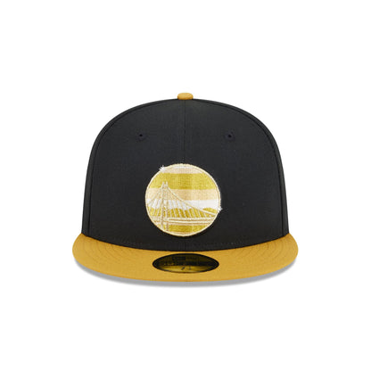 Golden State Warriors Metallic Gold Logo 59FIFTY Fitted Hat