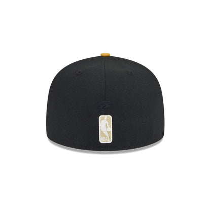 Miami Heat Metallic Gold Logo 59FIFTY Fitted Hat