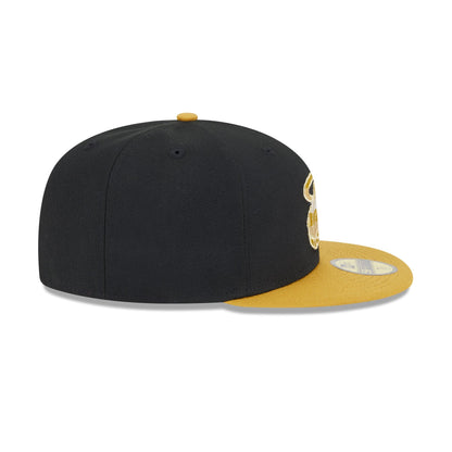 Miami Heat Metallic Gold Logo 59FIFTY Fitted Hat