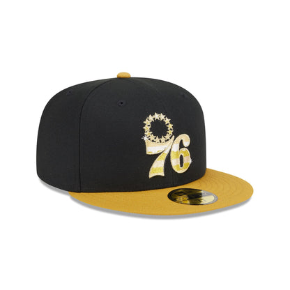 Philadelphia 76ers Metallic Gold Logo 59FIFTY Fitted Hat