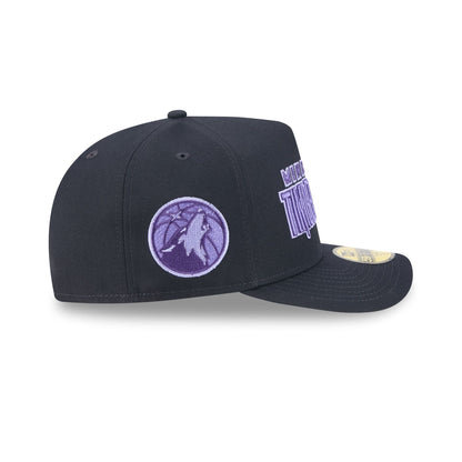 Minnesota Timberwolves Navy Lavender 59FIFTY A-Frame Fitted Hat