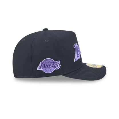 Los Angeles Lakers Navy Lavender 59FIFTY A-Frame Fitted Hat