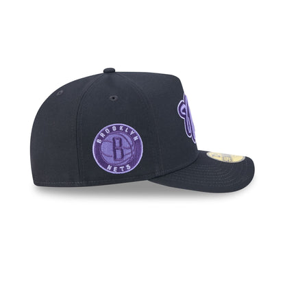 Brooklyn Nets Navy Lavender 59FIFTY A-Frame Fitted Hat