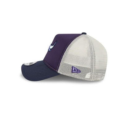 Chicago Bulls Navy Purple 9FORTY A-Frame Trucker Hat