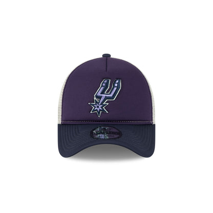 San Antonio Spurs Navy Purple 9FORTY A-Frame Trucker Hat
