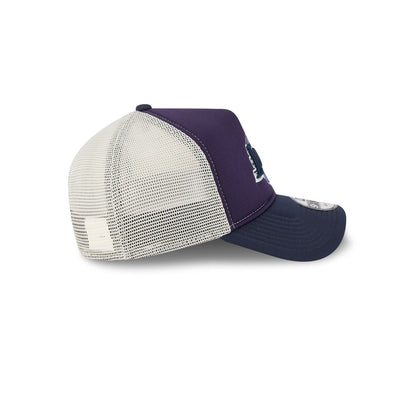 Los Angeles Lakers Navy Purple 9FORTY A-Frame Trucker Hat