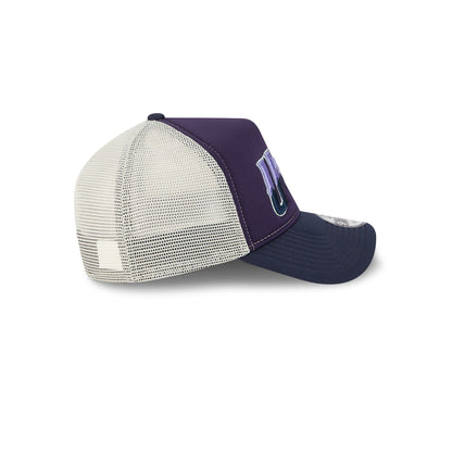 Utah Jazz Navy Purple 9FORTY A-Frame Trucker Hat