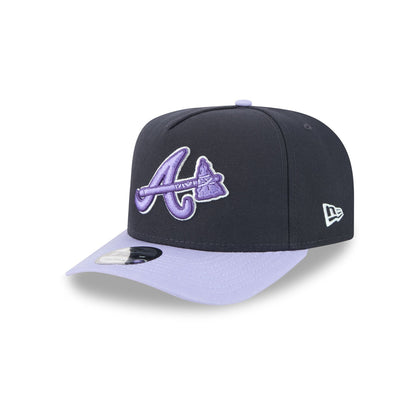 Atlanta Braves Navy Lavender 9FIFTY A-Frame Snapback Hat