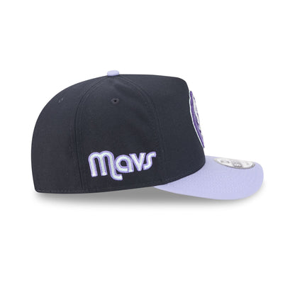 Dallas Mavericks Navy Lavender 9FIFTY A-Frame Snapback Hat