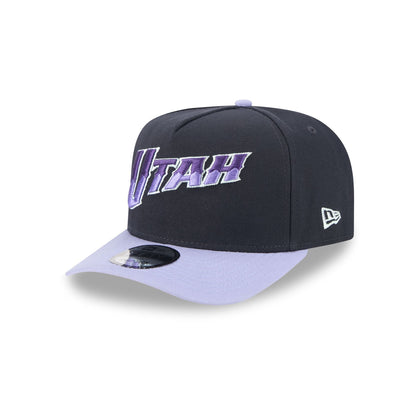 Utah Jazz Navy Lavender 9FIFTY A-Frame Snapback Hat