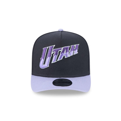 Utah Jazz Navy Lavender 9FIFTY A-Frame Snapback Hat