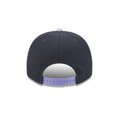 Utah Jazz Navy Lavender 9FIFTY A-Frame Snapback Hat