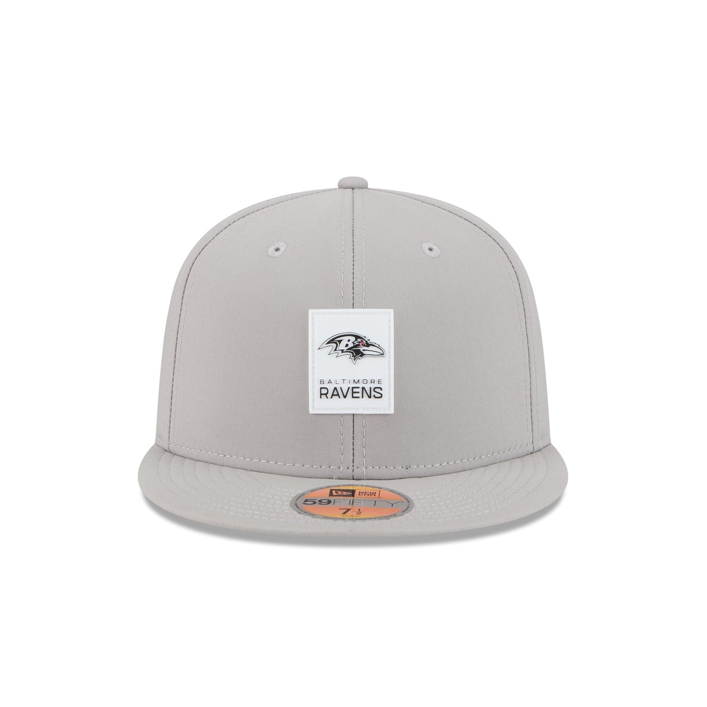 Baltimore Ravens 2025 Sideline Hot Weather Gray 59FIFTY Fitted Hat