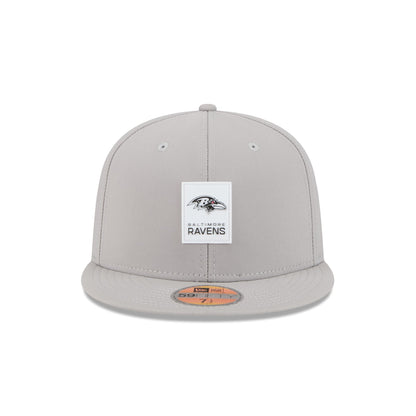 Baltimore Ravens 2025 Sideline Hot Weather Gray 59FIFTY Fitted Hat