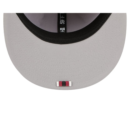 Arizona Cardinals 2025 Sideline Hot Weather Gray 59FIFTY Fitted Hat