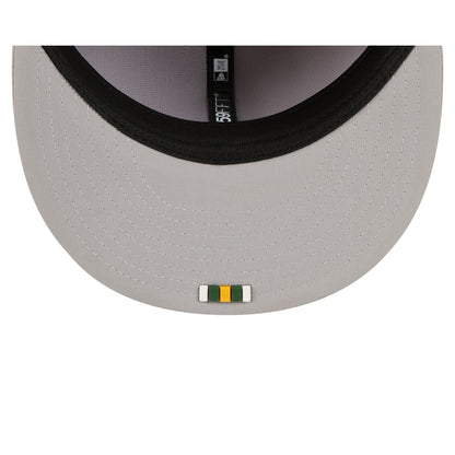 Green Bay Packers 2025 Sideline Hot Weather Gray 59FIFTY Fitted Hat