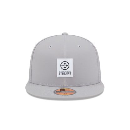 Pittsburgh Steelers 2025 Sideline Hot Weather Gray 59FIFTY Fitted Hat