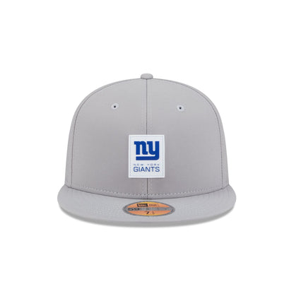 New York Giants 2025 Sideline Hot Weather Gray 59FIFTY Fitted Hat