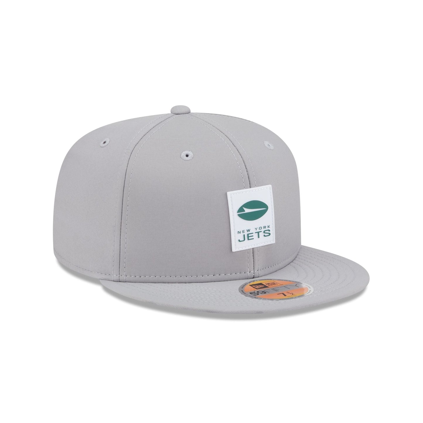 New York Jets 2025 Sideline Hot Weather Gray 59FIFTY Fitted Hat