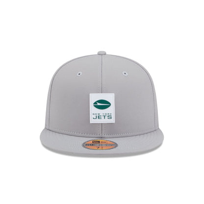 New York Jets 2025 Sideline Hot Weather Gray 59FIFTY Fitted Hat