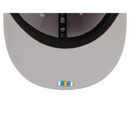 Los Angeles Chargers 2025 Sideline Hot Weather Gray 59FIFTY Fitted Hat