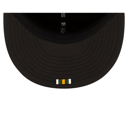 Green Bay Packers 2025 Sideline Hot Weather Black 59FIFTY Fitted Hat