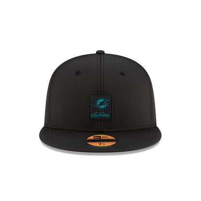 Miami Dolphins 2025 Sideline Hot Weather Black 59FIFTY Fitted Hat