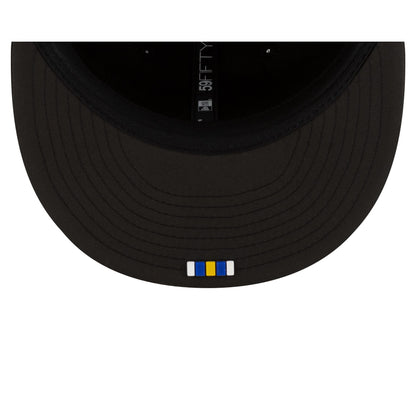 Los Angeles Rams 2025 Sideline Hot Weather Black 59FIFTY Fitted Hat
