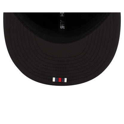 New England Patriots 2025 Sideline Hot Weather Black 59FIFTY Fitted Hat