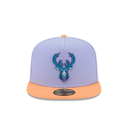 Milwaukee Bucks Lavender 59FIFTY A-Frame Fitted Hat