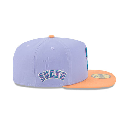 Milwaukee Bucks Lavender 59FIFTY A-Frame Fitted Hat