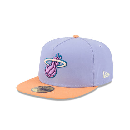 Miami Heat Lavender 59FIFTY A-Frame Fitted Hat