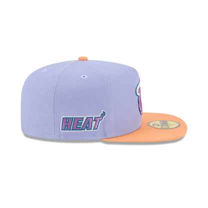 Miami Heat Lavender 59FIFTY A-Frame Fitted Hat