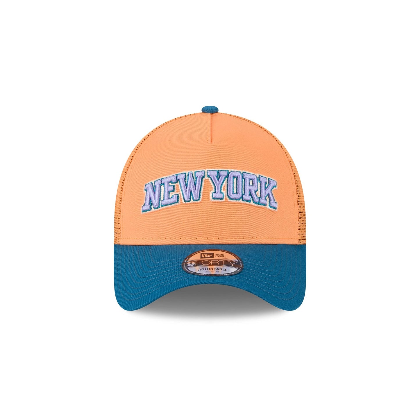 New York Knicks Orange Glaze 9FORTY A-Frame Trucker Hat