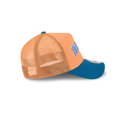 New York Knicks Orange Glaze 9FORTY A-Frame Trucker Hat