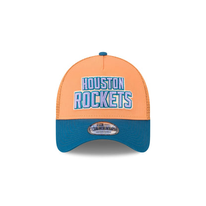 Houston Rockets Orange Glaze 9FORTY A-Frame Trucker Hat
