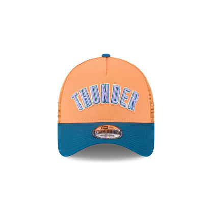 Oklahoma City Thunder Orange Glaze 9FORTY A-Frame Trucker Hat