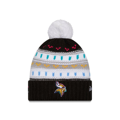 Minnesota Vikings 2025 Crucial Catch Women's Pom Knit Hat
