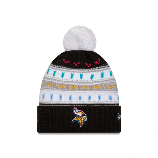Minnesota Vikings 2025 Crucial Catch Women's Pom Knit Hat