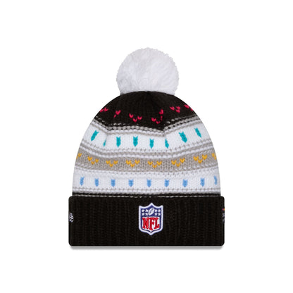 Miami Dolphins 2025 Crucial Catch Women's Pom Knit Hat