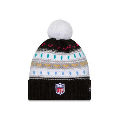 Kansas City Chiefs 2025 Crucial Catch Women's Pom Knit Hat