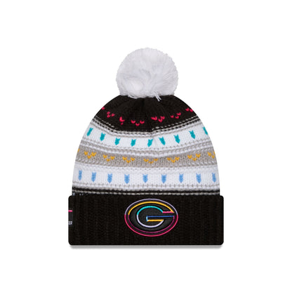Green Bay Packers 2025 Crucial Catch Women's Pom Knit Hat