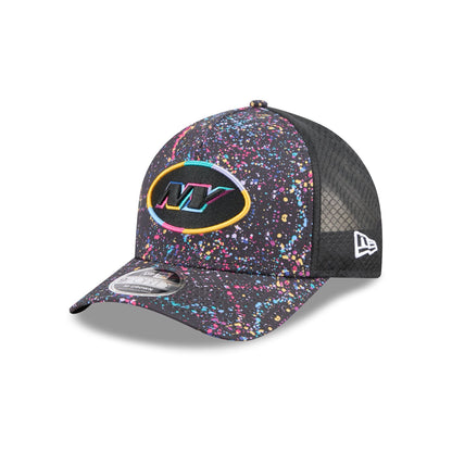 New York Jets 2025 Crucial Catch 9FORTY M-Crown A-Frame Trucker Hat