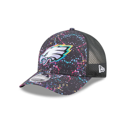 Philadelphia Eagles 2025 Crucial Catch 9FORTY M-Crown A-Frame Trucker Hat