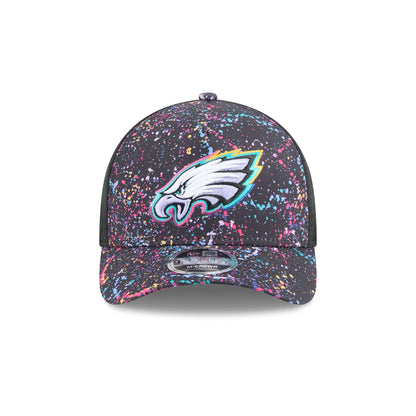 Philadelphia Eagles 2025 Crucial Catch 9FORTY M-Crown A-Frame Trucker Hat