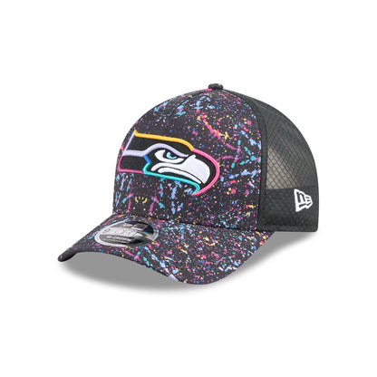 Seattle Seahawks 2025 Crucial Catch 9FORTY M-Crown A-Frame Trucker Hat