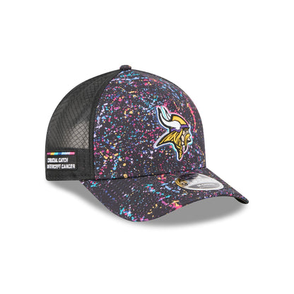 Minnesota Vikings 2025 Crucial Catch 9FORTY M-Crown A-Frame Trucker Hat