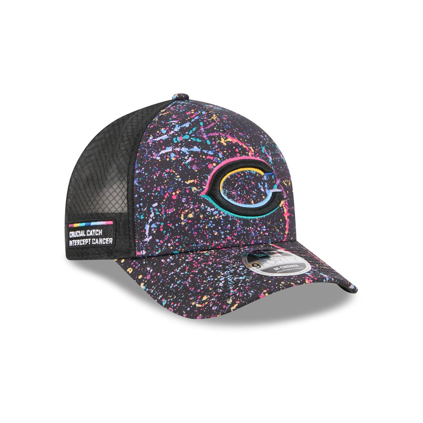 Chicago Bears 2025 Crucial Catch 9FORTY M-Crown A-Frame Trucker Hat