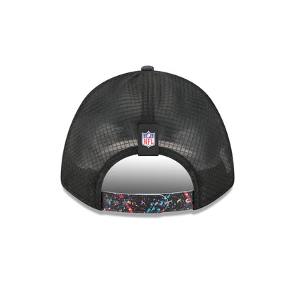 Baltimore Ravens 2025 Crucial Catch 9FORTY M-Crown A-Frame Trucker Hat